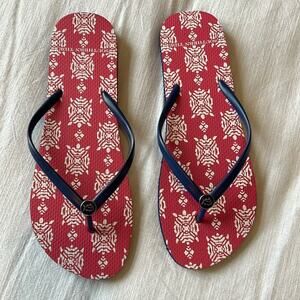 Southern Tide Flip Flops Sandals Beach‎ Pool Summer Print Logo Detail